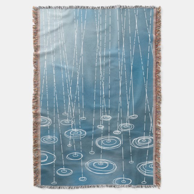 Rain Storm Throw Blanket (Front Vertical)