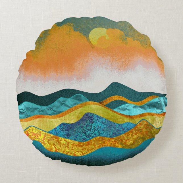 Rain Storm Throw Pillow (Front)