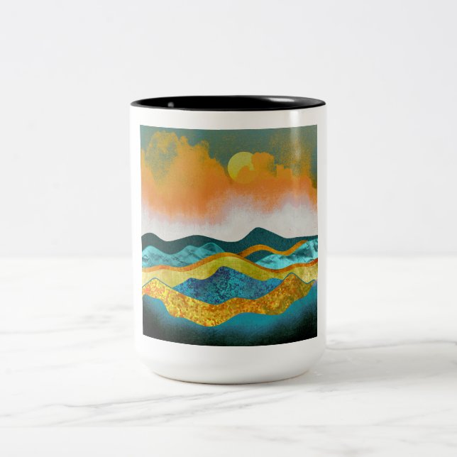 Rain Storm Two-Tone Coffee Mug (Center)