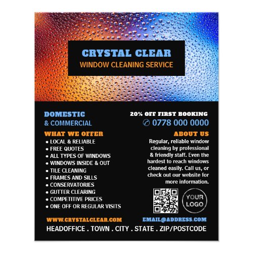 Rain Water Window Cleaner Cleaning Service Flyer