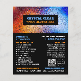 Rain Water, Window Cleaner, Cleaning Service Flyer