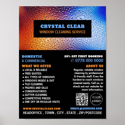 Rain Water Window Cleaner Cleaning Service Poster