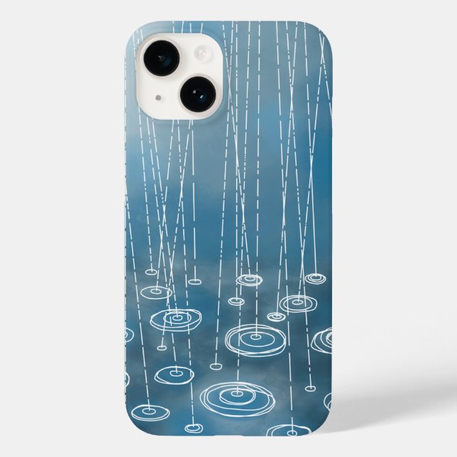 Rain Weather Blue Case-Mate iPhone Case (Back)
