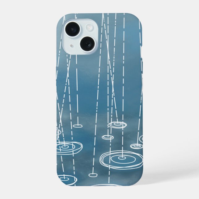 Rain Weather Blue Iphone Case (Back)