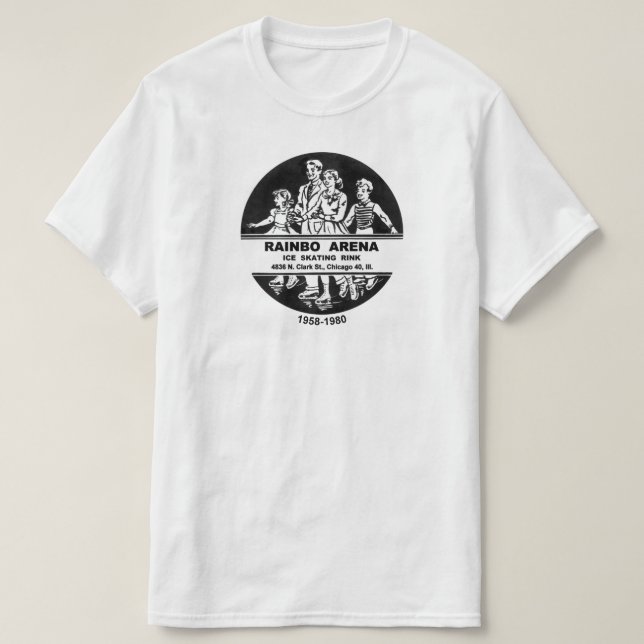 Rainbo Arena Ice Skating Rink, Chicago, IL T-Shirt (Design Front)