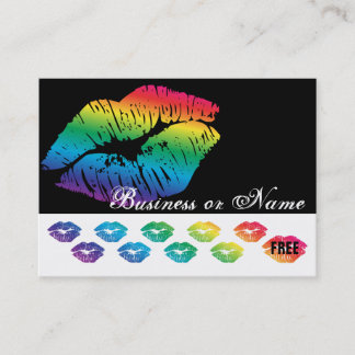 Rainbo Kisses on Black and White - Loyalty Rewards Card