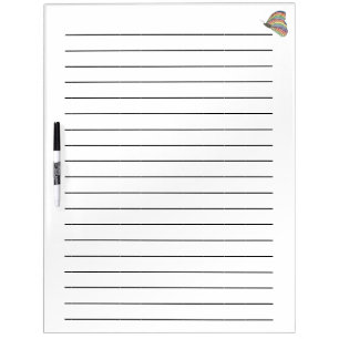 Rainbos Mosaic Butterfly Lined Dry Erase Board