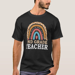 Rainbow 100th Day Of 2nd Grade Teacher 100 Days Of T-Shirt