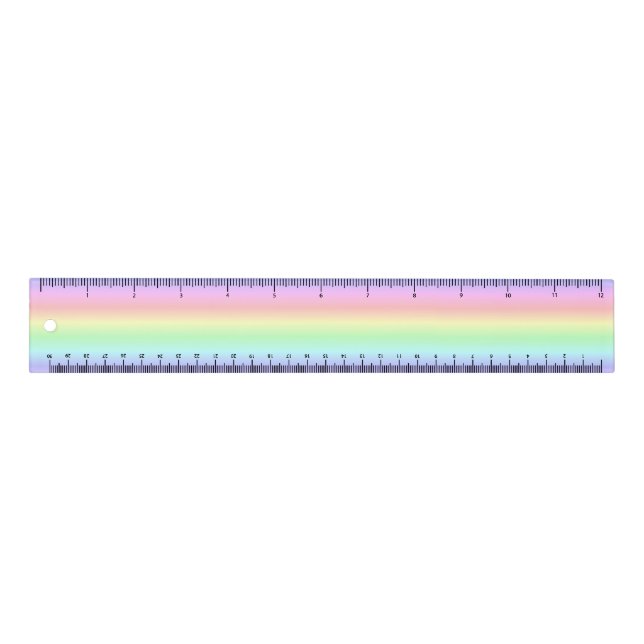 rainbow 12 inch Ruler (Front)