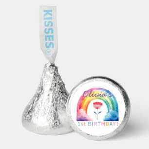 Rainbow 1st Birthday Candy Sticker Labels