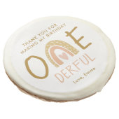 Rainbow 1st Birthday Girl Favors Sugar Cookie (Angled)