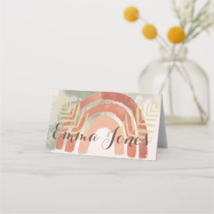 Rainbow 1st birthday place card