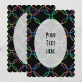 Rainbow 3D interlocking rings + your ideas (Front/Back)