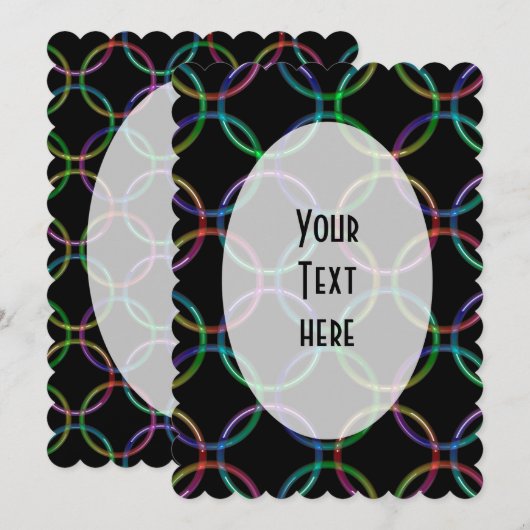 Rainbow 3D interlocking rings + your ideas (Front/Back)