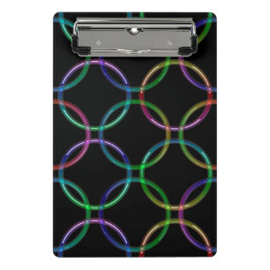 Rainbow 3D interlocking rings + your ideas Mini Clipboard
