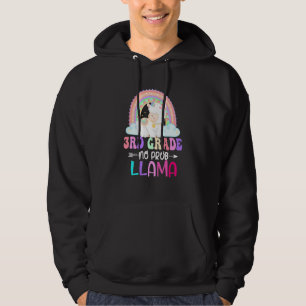 Rainbow 3rd Grade No Prob Llama 100th Day Of Schoo Hoodie