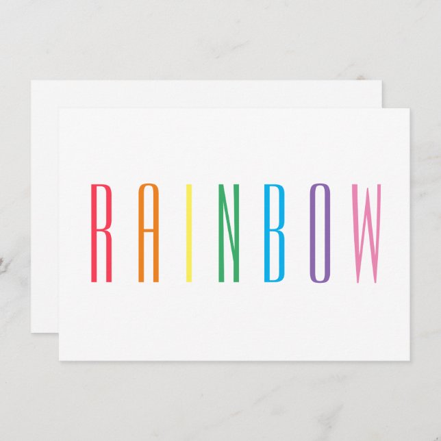 RAINBOW 4.5x6.25 Flat Card (Front/Back)
