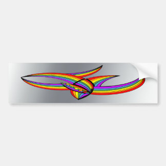 Rainbow # 4 Tattoo Bumper Sticker