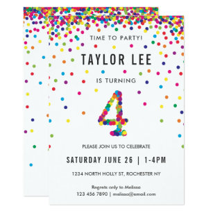 4 Year Old Birthday Party Invitations 7