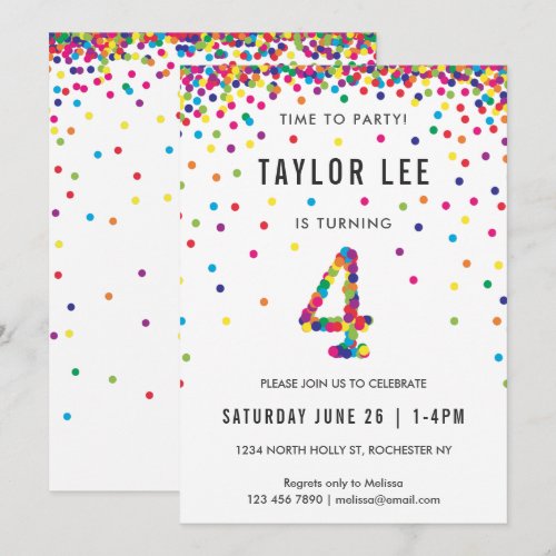 Rainbow 4 Year Old Birthday Party, 4th Bday