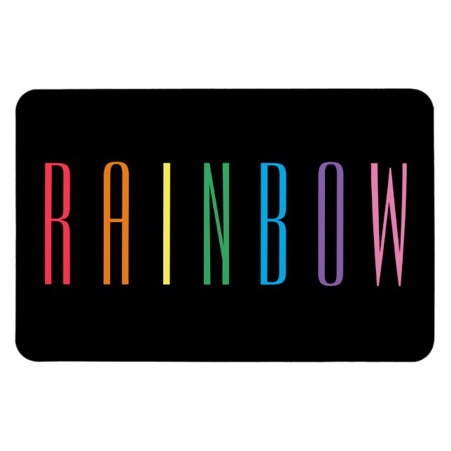 RAINBOW 4x6 Flexible Magnet / Black (Horizontal)