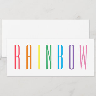 RAINBOW 4x9.25 Flat Card