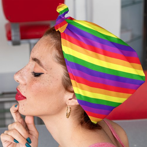 Rainbow 6 Color Stripe Gay Pride Bandana