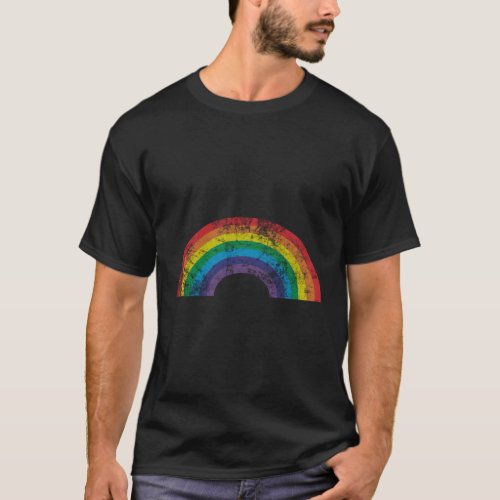Rainbow 70S 80S Style T_Shirt