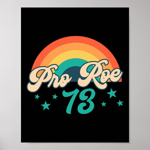 Rainbow 73 Pro Roe Feminist Reproductive Rights  Poster