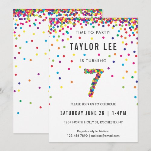 Rainbow 7 Year Old Birthday Party, 7th Birthday