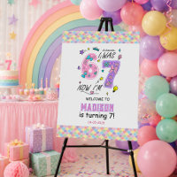 Rainbow 7th Birthday | I Was 6, Now 7 | Kids Party