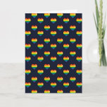 Rainbow 8 Bit Heart Pattern Card