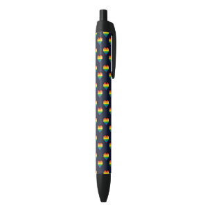 Rainbow 8 Bit Heart Pattern Pen
