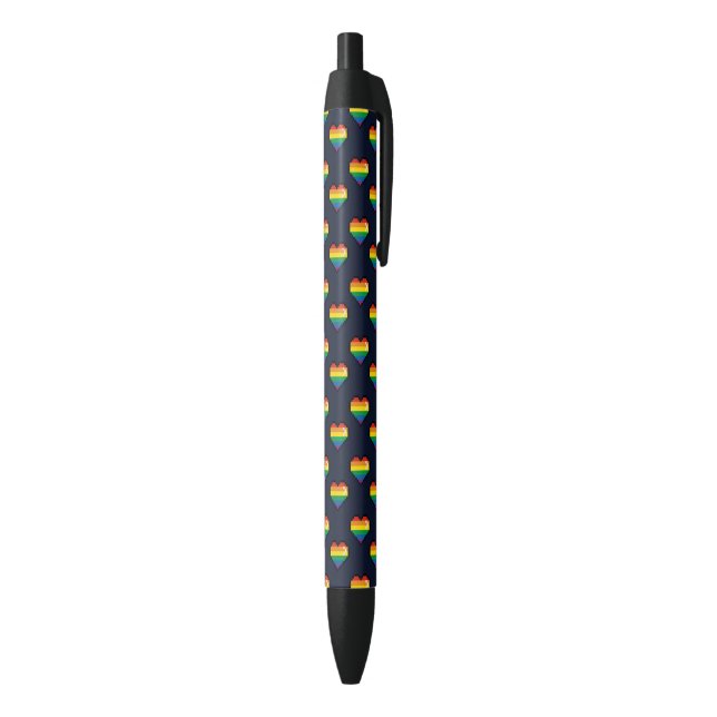Rainbow 8 Bit Heart Pattern Pen (Bottom (Vertical))