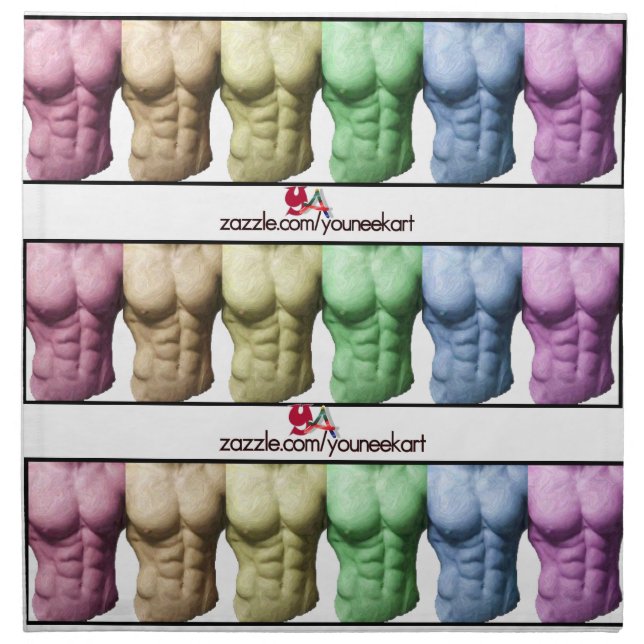 Rainbow Abs American MoJo Napkins (Front)