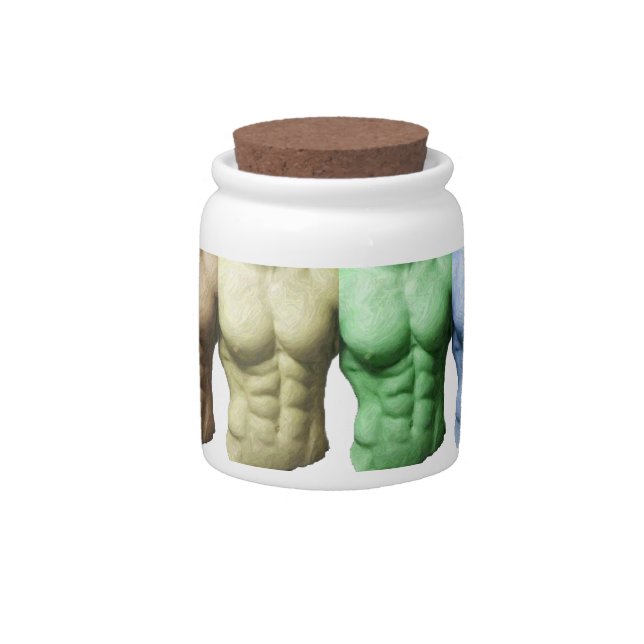 Rainbow Abs Candy Jar (Front)