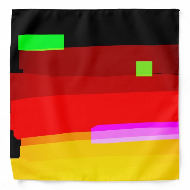 Rainbow Abstract Art Bandana (Front)