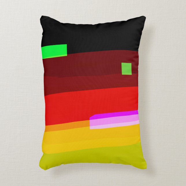 Rainbow Abstract Art Decorative Pillow (Front(Vertical))