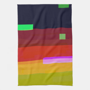 Rainbow Abstract Art Kitchen Towel