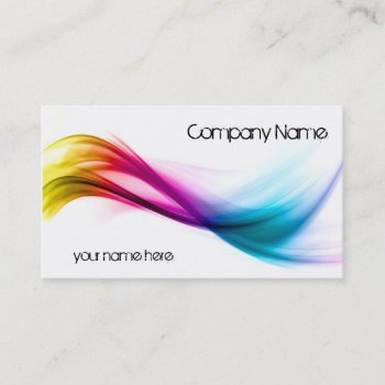 Rainbow Abstract Background Business Card by Kjpargeter at Zazzle