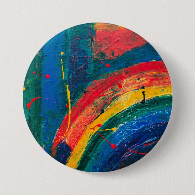 Rainbow Abstract Button (Front)