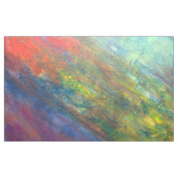 Rainbow Abstract | Cool Psychedelic Brushstrokes Fabric
