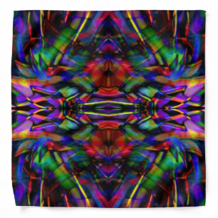 Rainbow Abstract Fractal Art Bandana