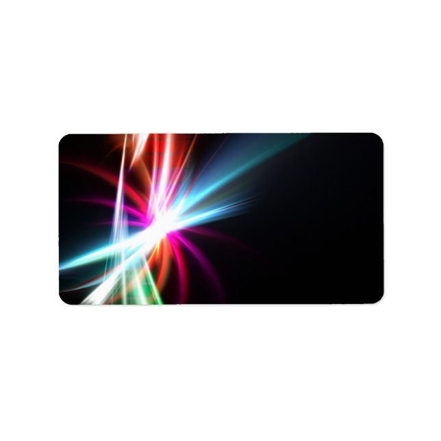 Rainbow Abstract Fractal Label (Front)