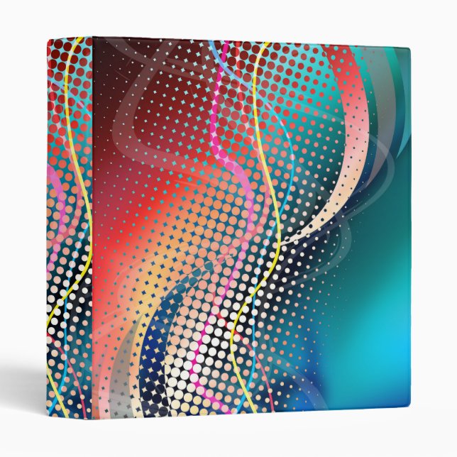 Rainbow Abstract Halftone Design Binder (Front/Spine)
