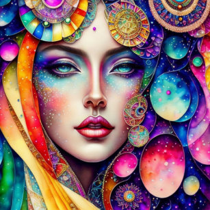 Rainbow, Abstract, Kaleidoscope, Beautiful Woman Poster