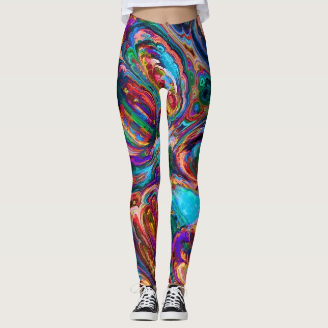 rainbow abstract leggings (Front)