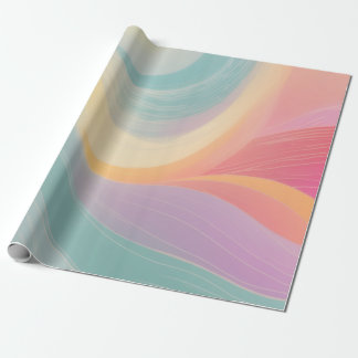 Rainbow Abstract Line Wrapping Paper