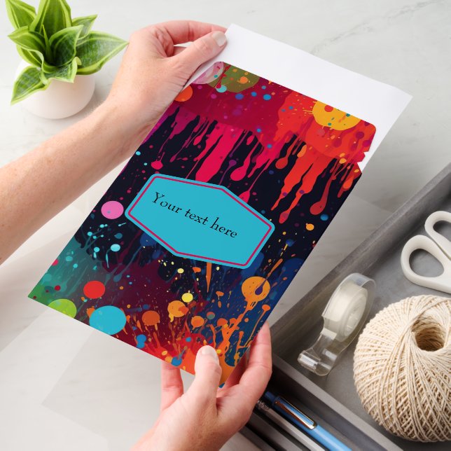 Rainbow Abstract Paint Envelope Mailers (Desk)