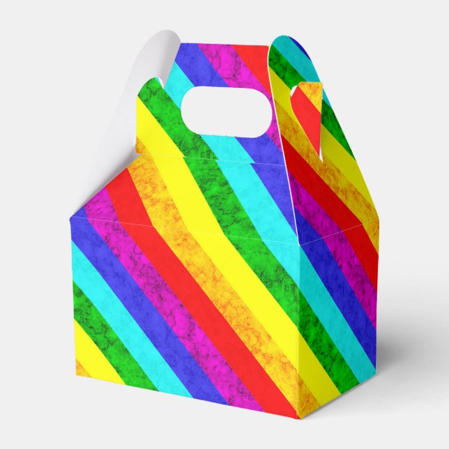 Rainbow abstract pattern favor boxes (Back Side)
